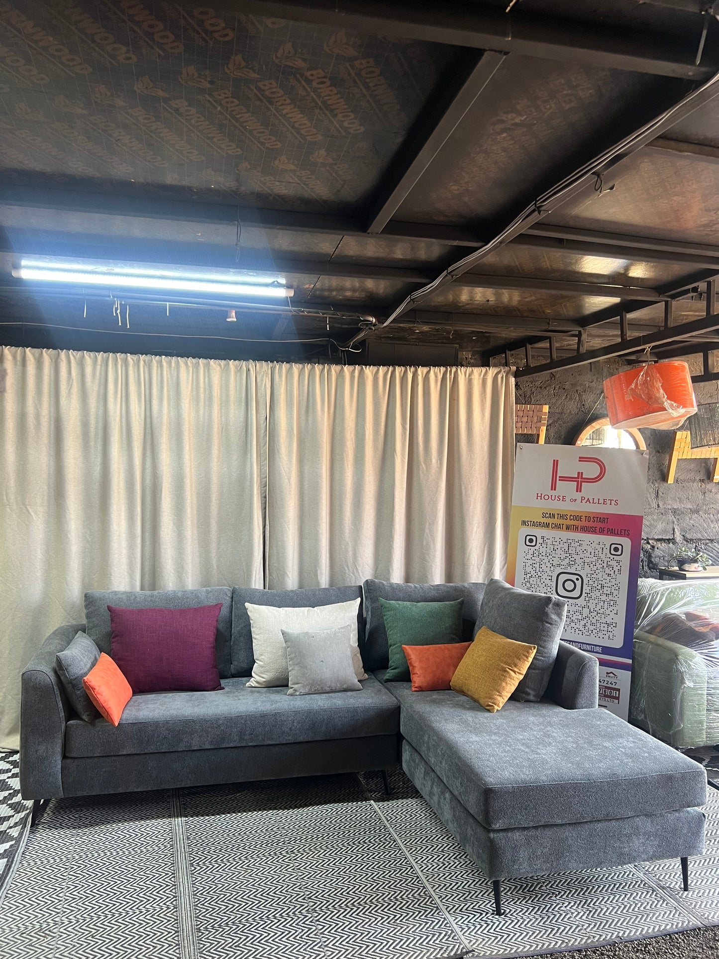 Dark grey l-shape sofa for ksh 90,000