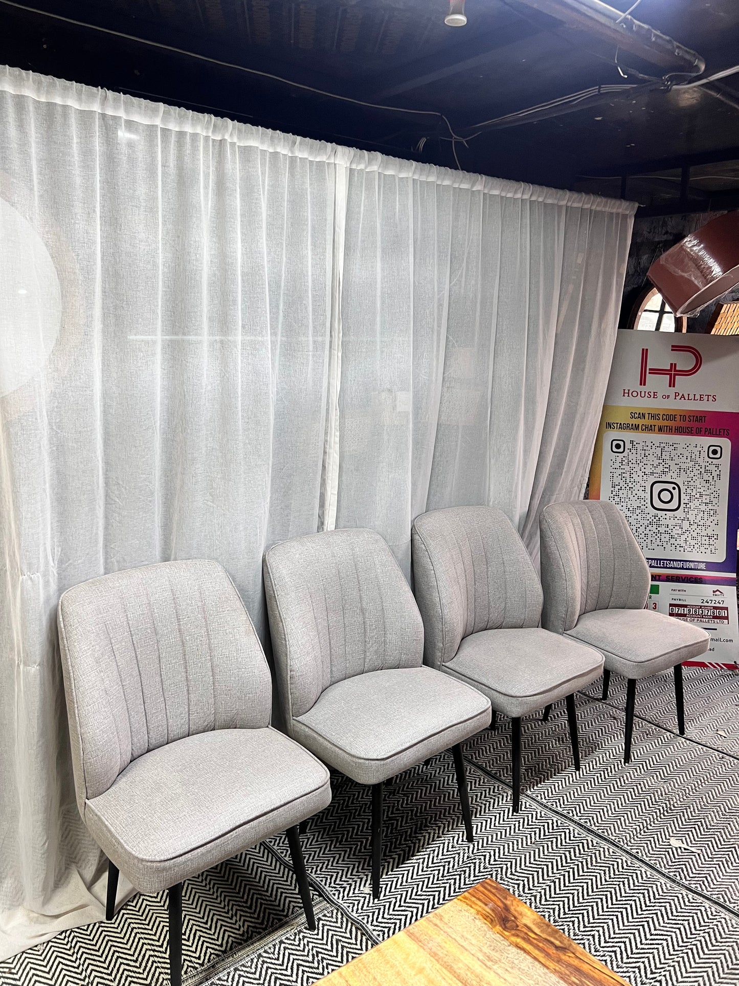 Grey dining chairs for 14,500 each