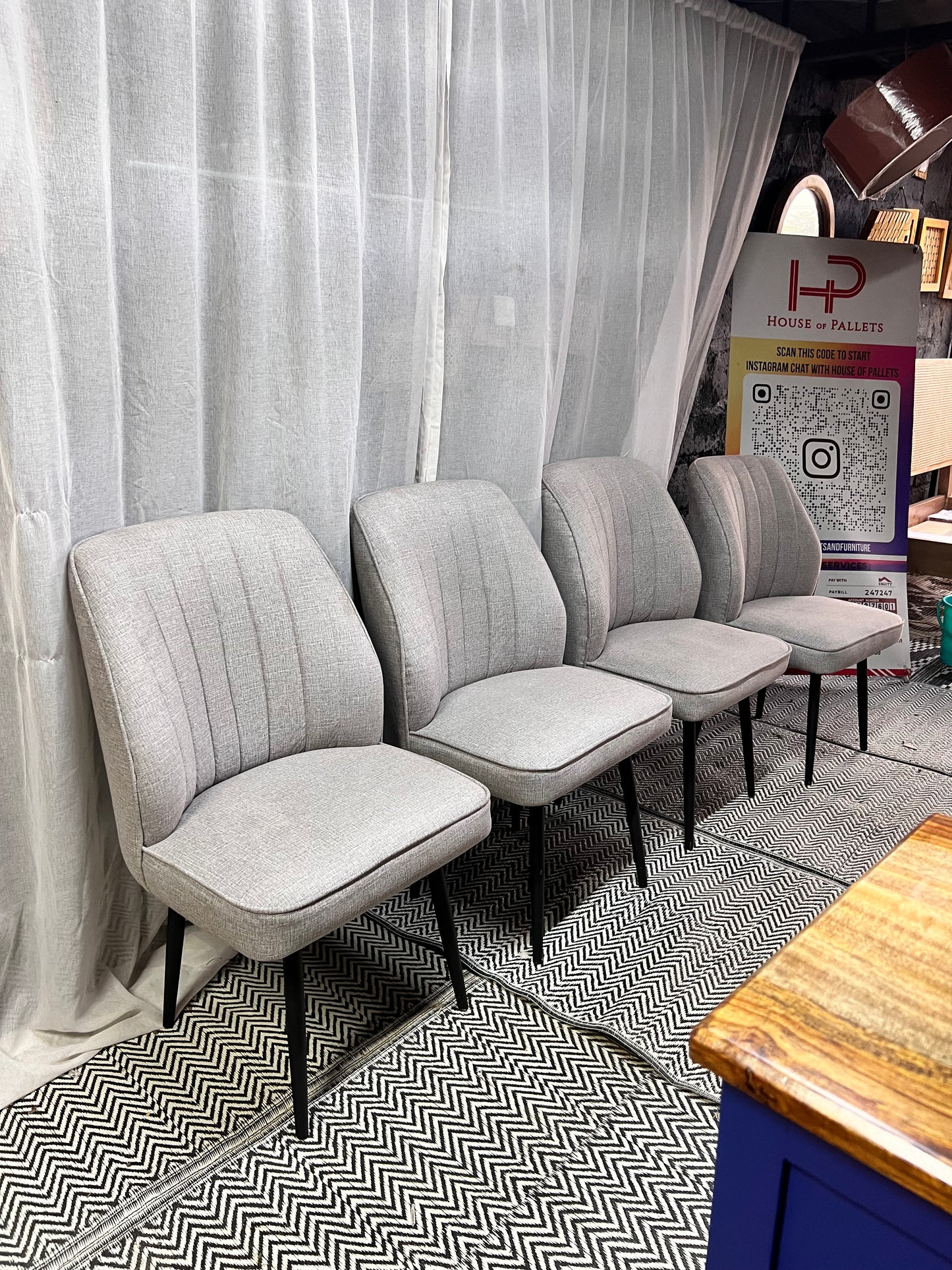 Grey dining chairs for 14,500 each