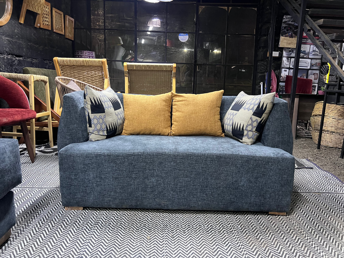 Curved grey 2 seater for ksh 55,000