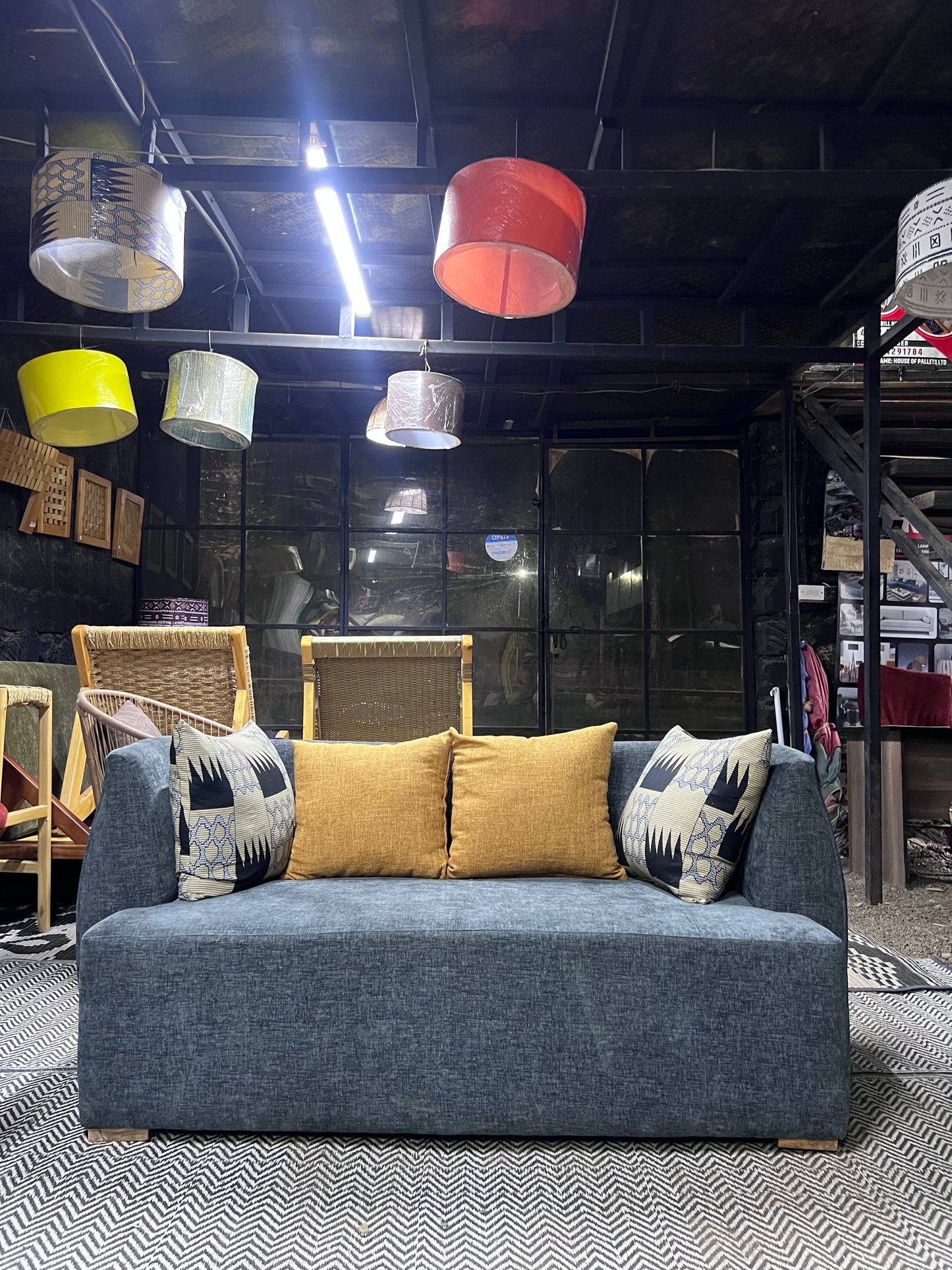 Curved grey 2 seater for ksh 55,000