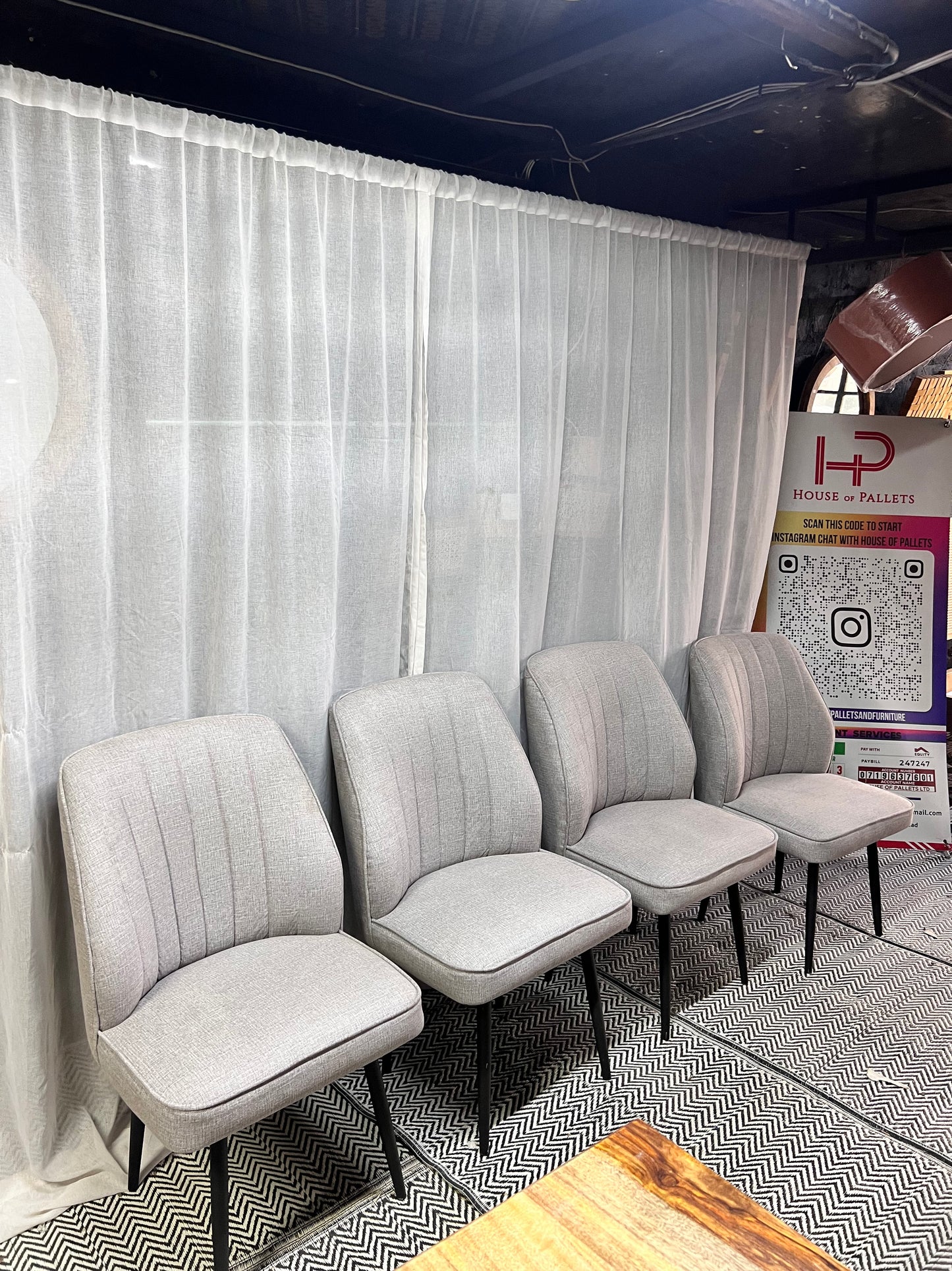 Grey dining chairs for 14,500 each