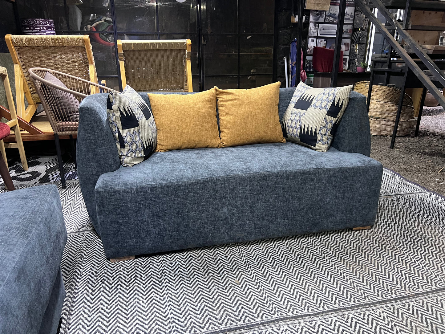 Curved grey 2 seater for ksh 55,000