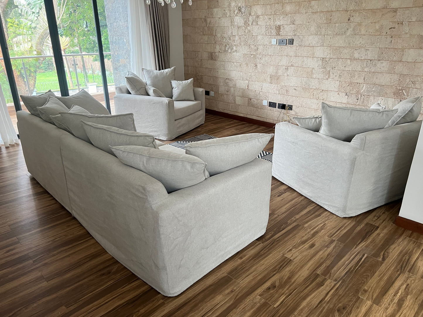 Living room sofa set in Kenya with loose cover