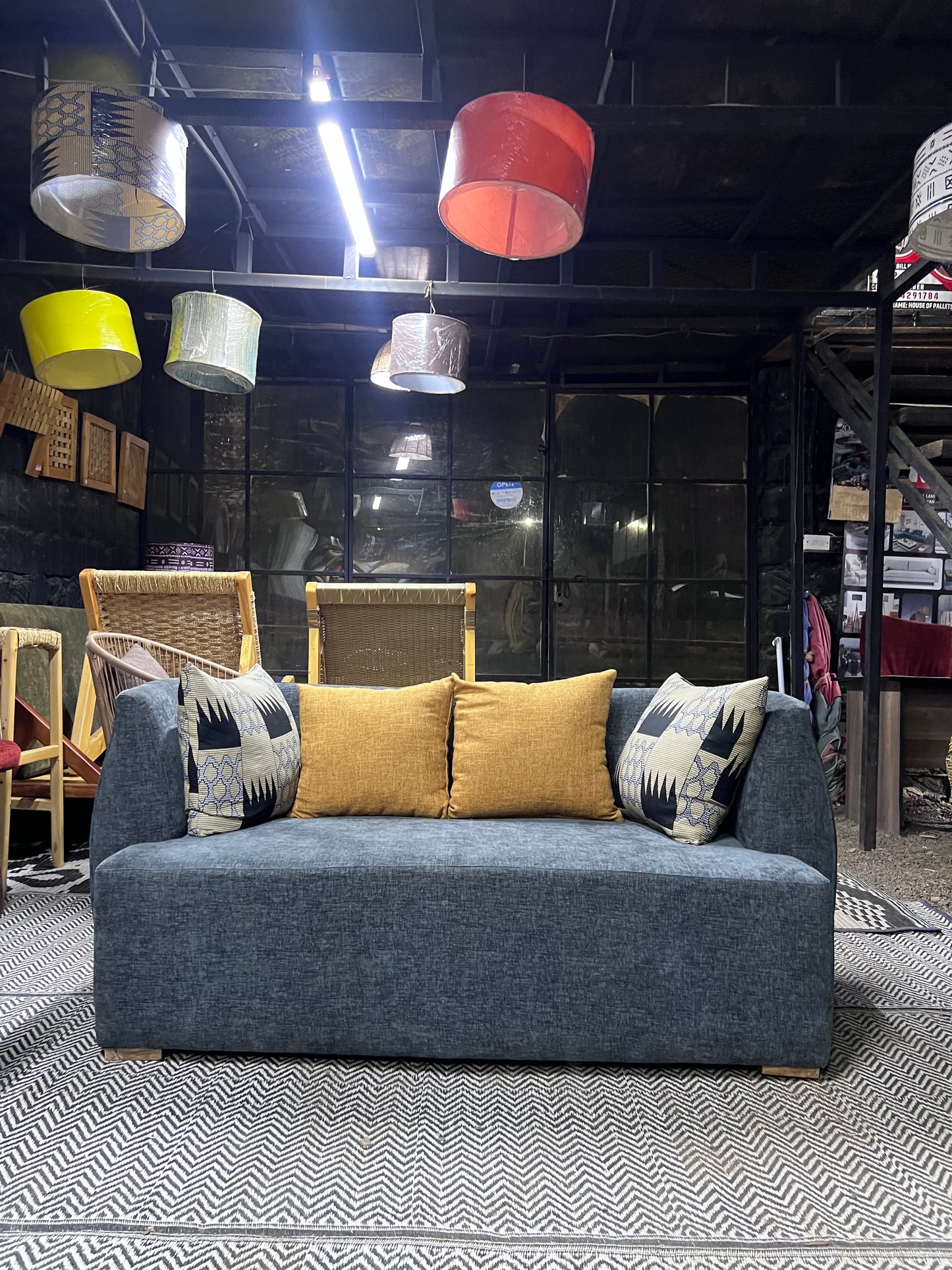 Curved grey 2 seater for ksh 55,000