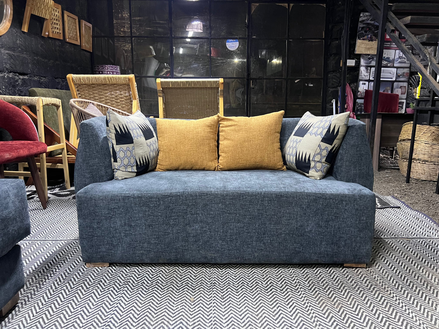 Curved grey 2 seater for ksh 55,000