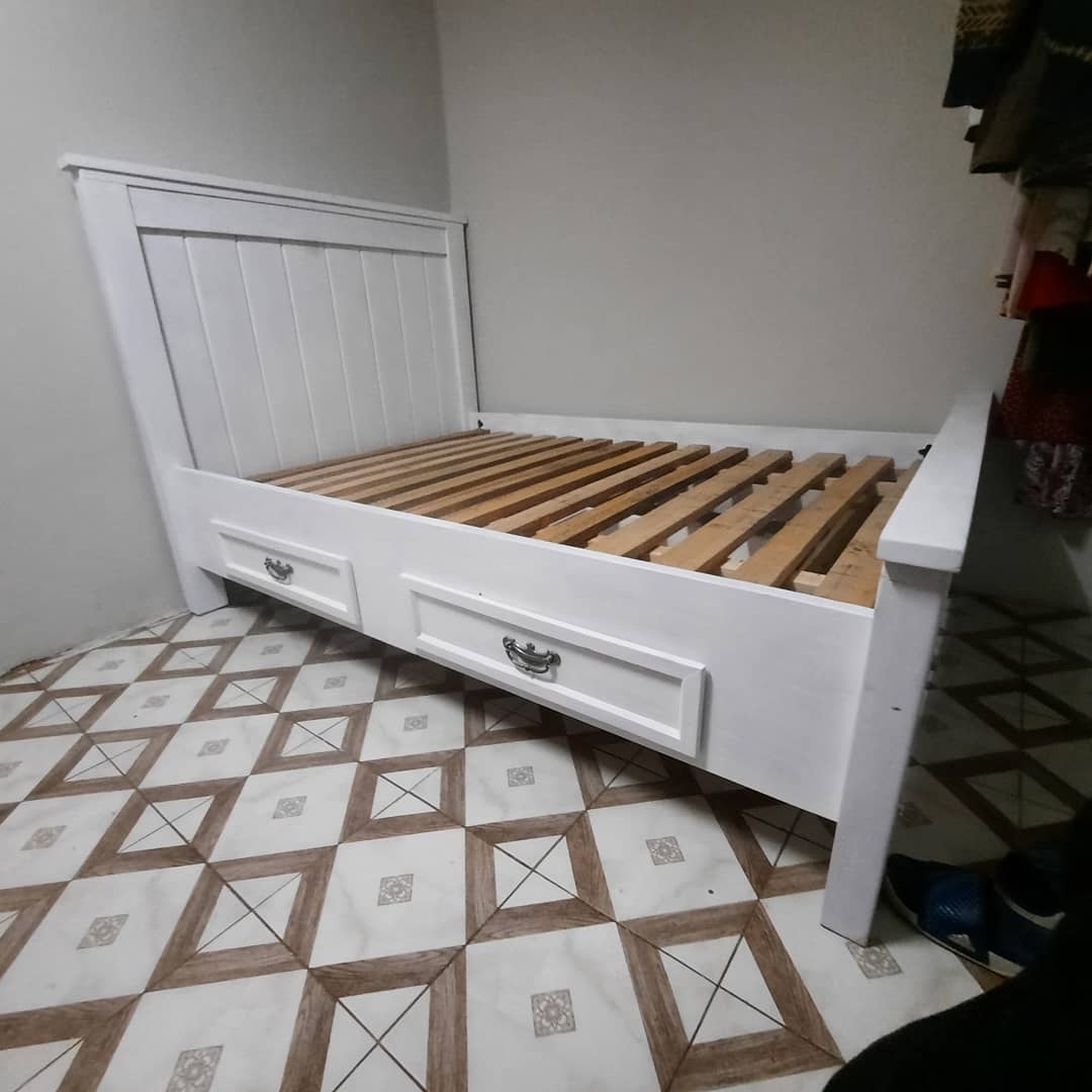 Milk White Mahogany bed