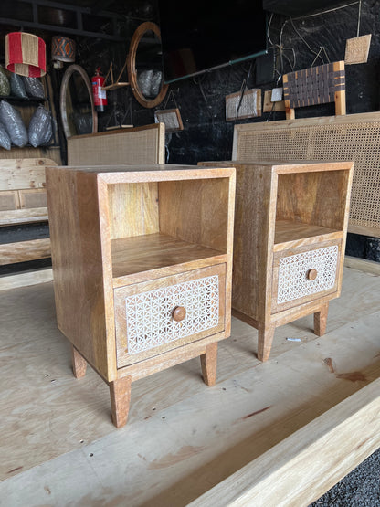 Mango wood swahili side beds