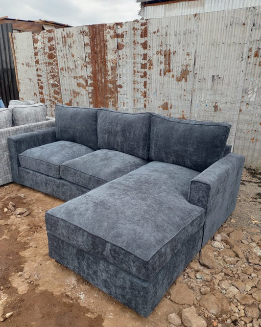 Dark grey l-shape sofa