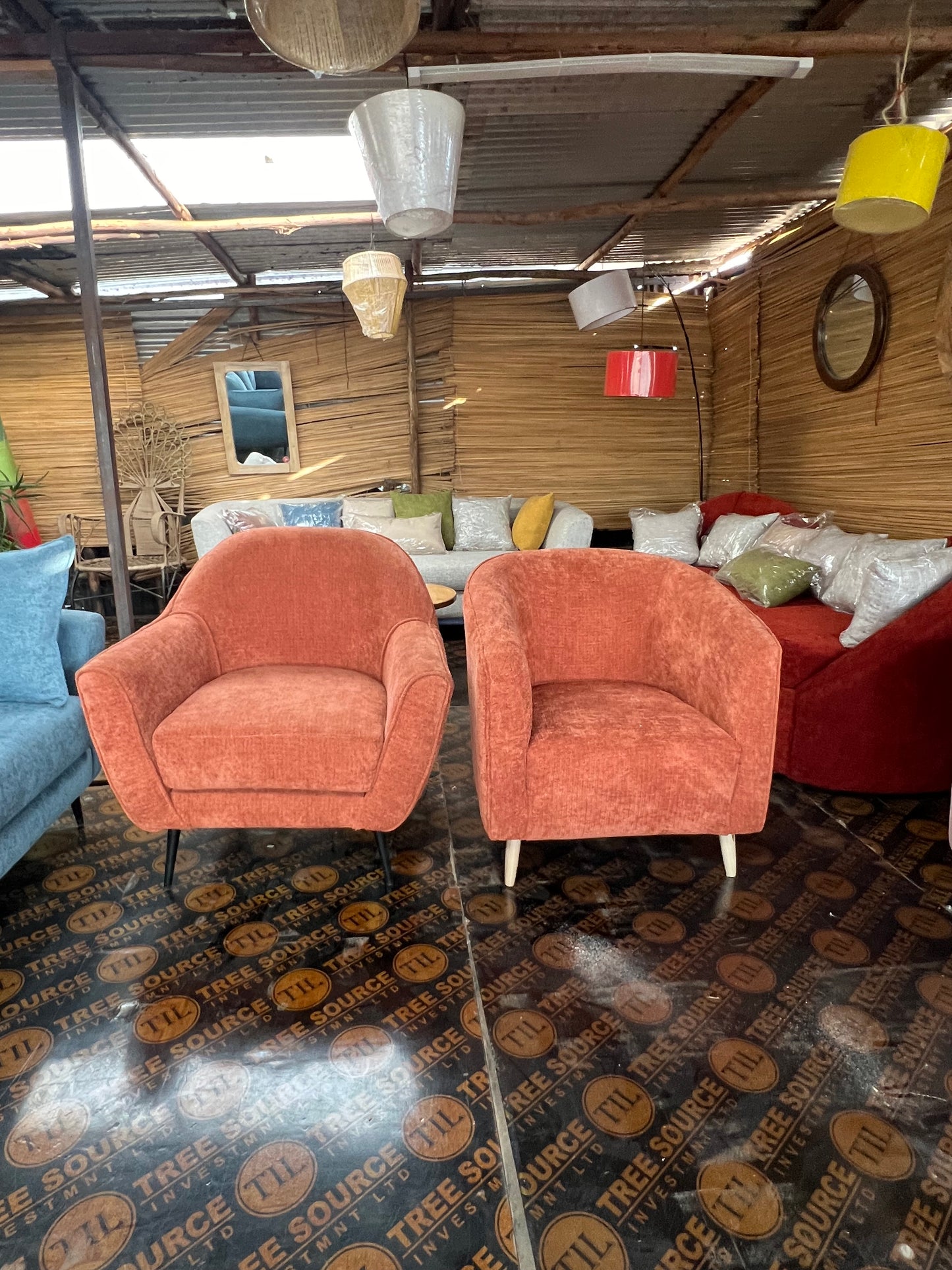 Burnt orange accent chairs for ksh 28,000 each