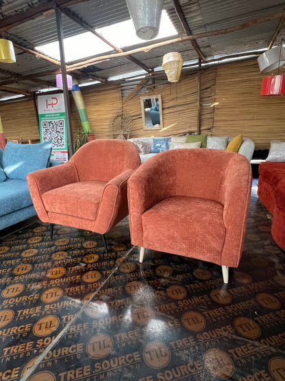 Burnt orange accent chairs for ksh 28,000 each