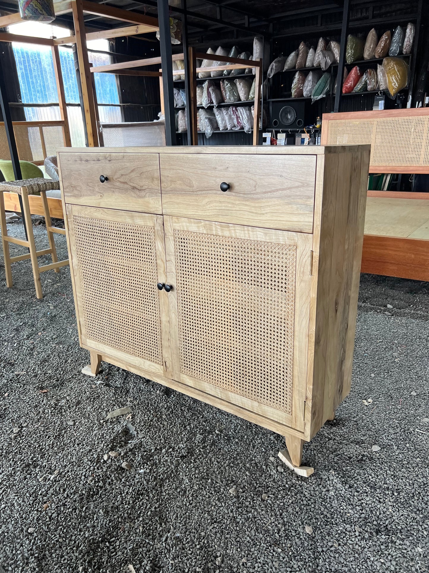 Meru oak rattan cabinet for ksh 80,000