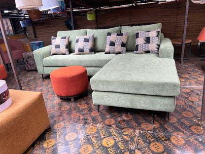 Green l-shape sofa for ksh 90,000
