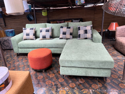 Green l-shape sofa for ksh 90,000