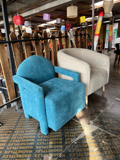 Blue accent chair