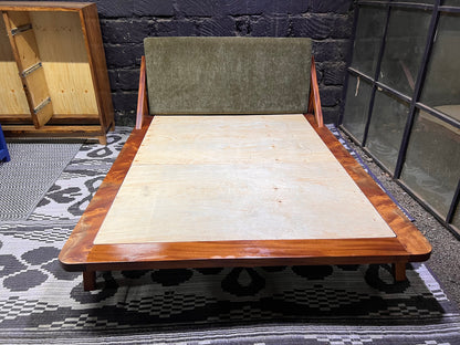 Mahogany upholstered bed with green headboard for ksh 90,000