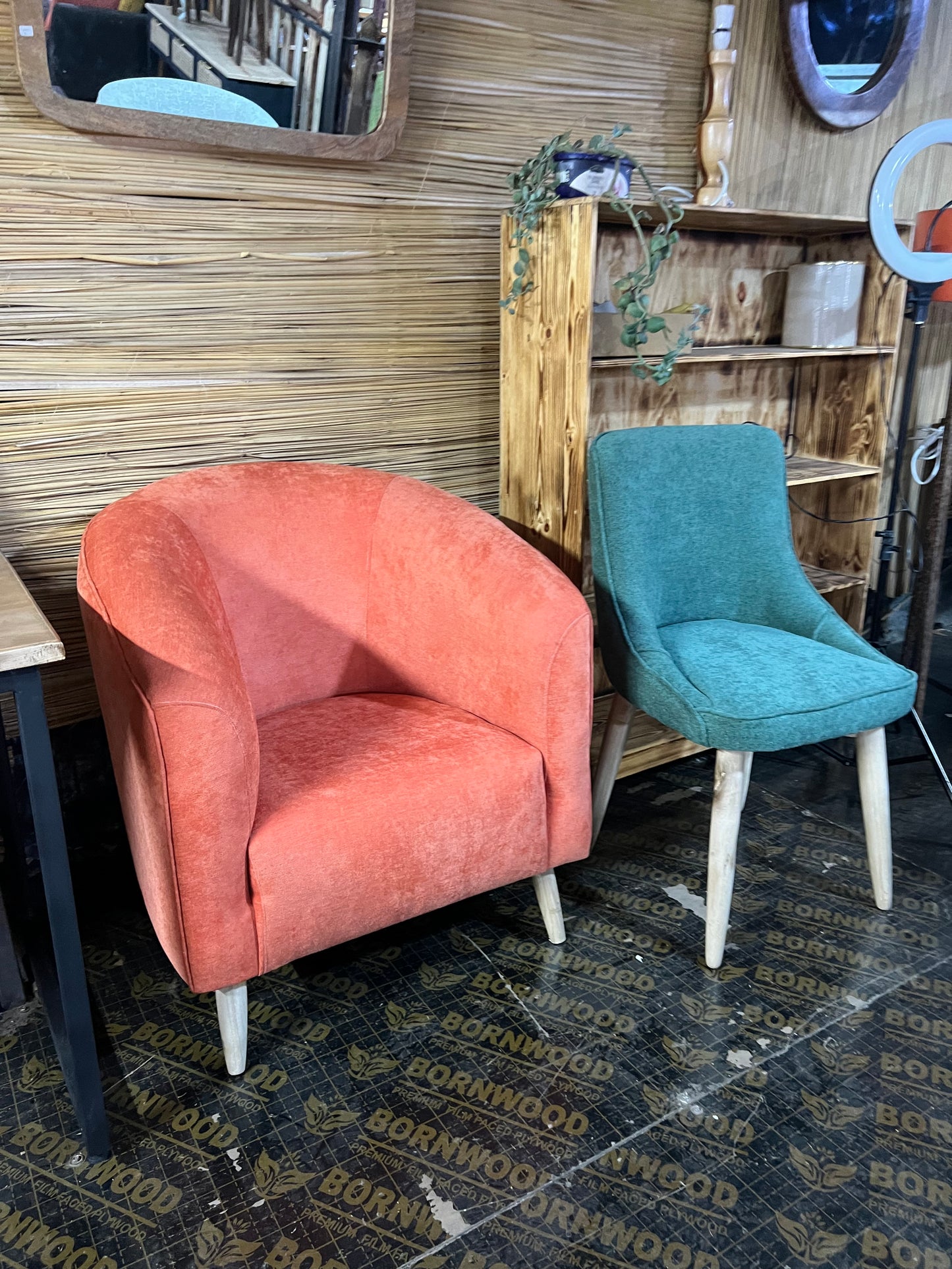 Orange accent chair