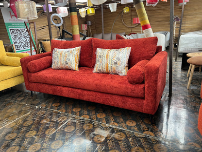 Burnt orange 3 seater sofa