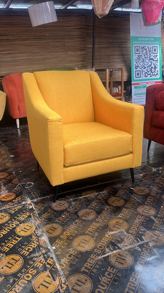 Mustard yellow accent chair