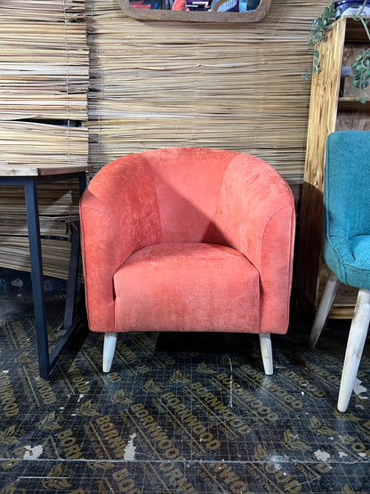 Orange accent chair