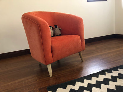 Orange accent chair