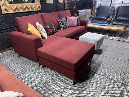 Maroon l-shape sofa for ksh 90,000