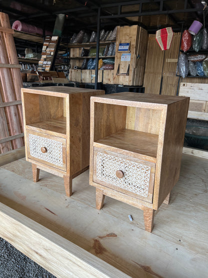 Mango wood swahili side beds