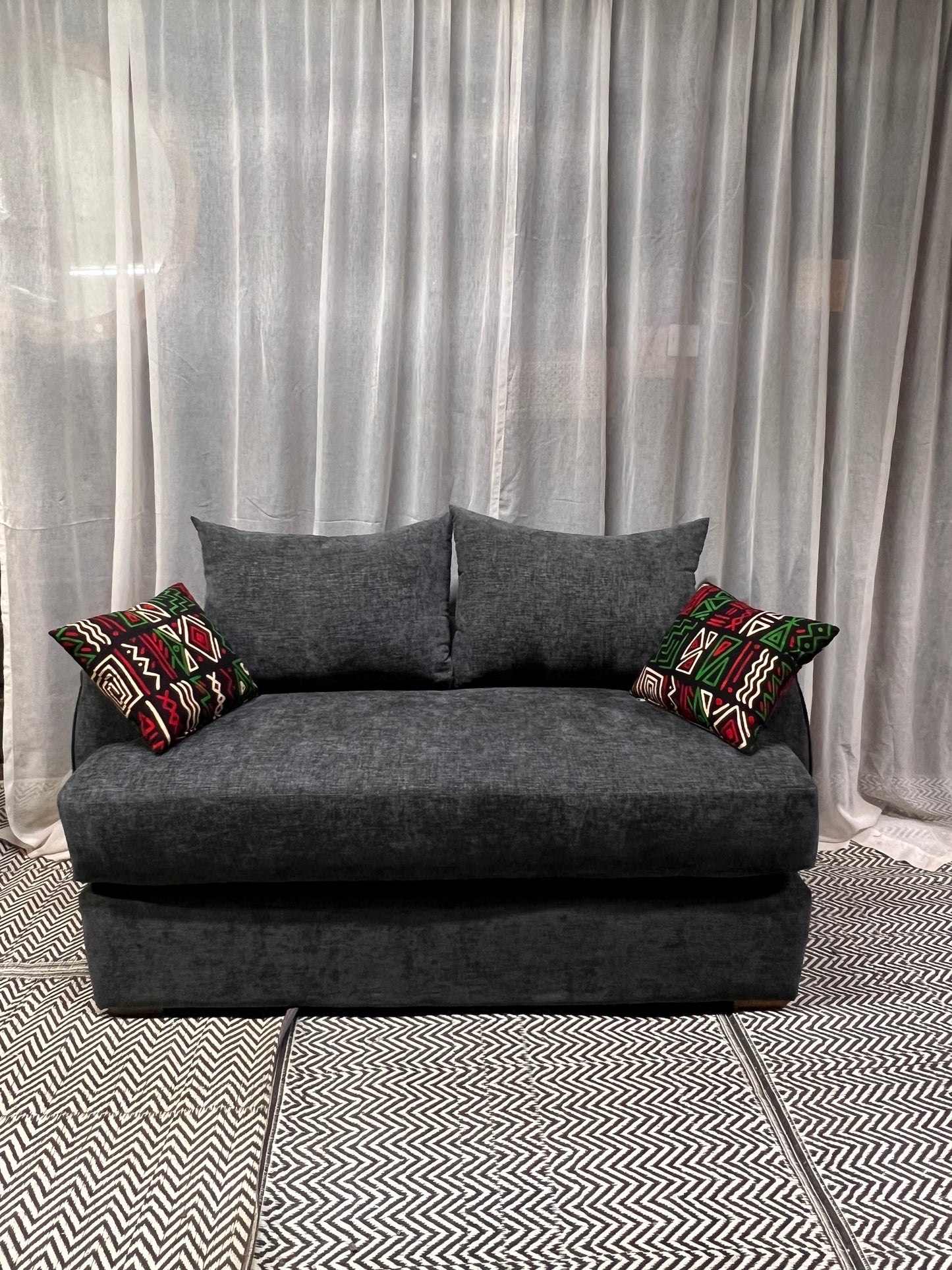 Curved grey 3 seater for ksh 75,000