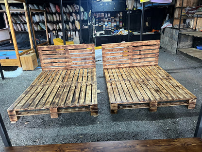 Wooden pallet bed