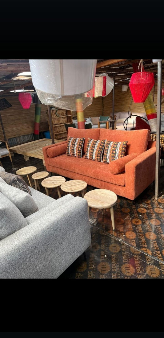 Burnt orange 3 seater sofa