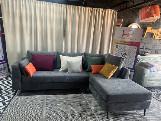 Dark grey l-shape sofa for ksh 90,000