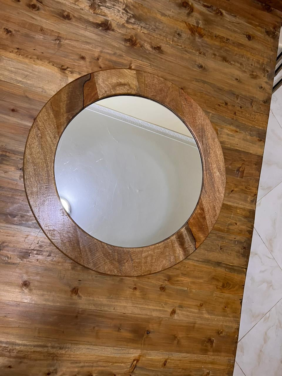 Round Framed Mirror