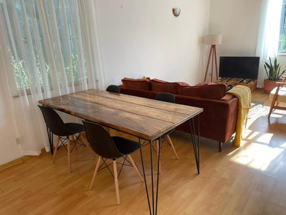 Mango wood Dining Table with metal pin legs