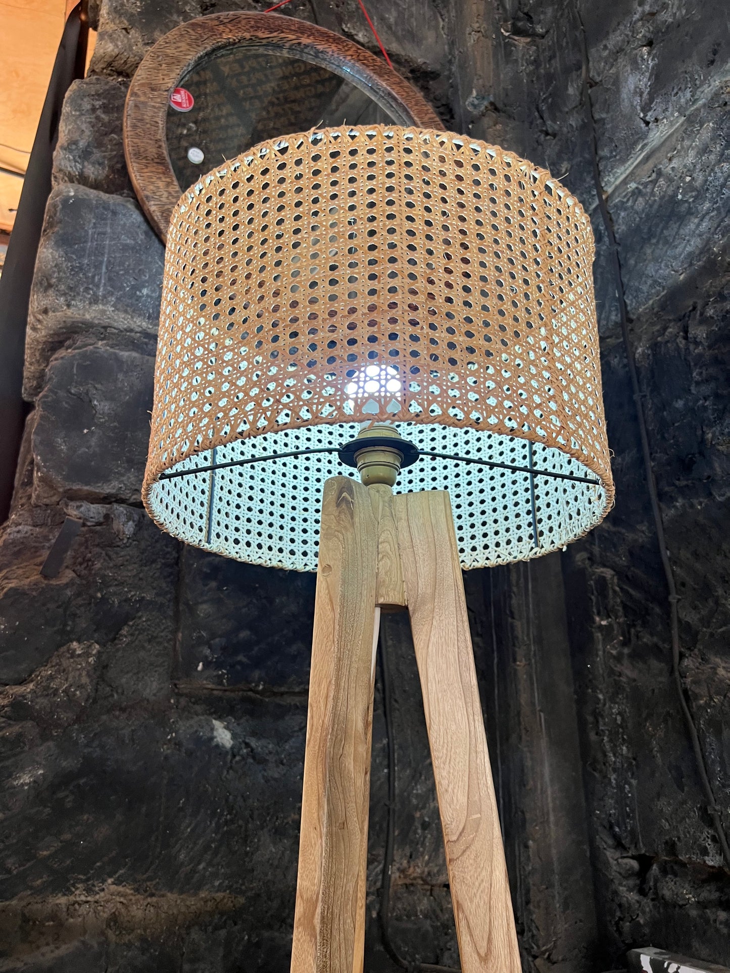 Rattan lampshade