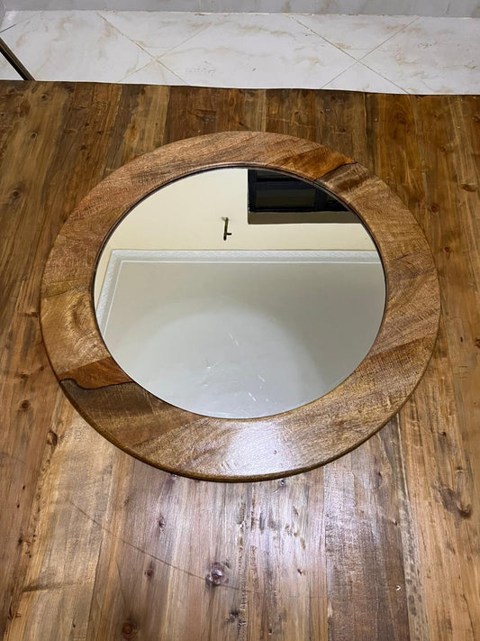 Round Framed Mirror