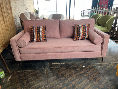 Pink 3 seater sofa