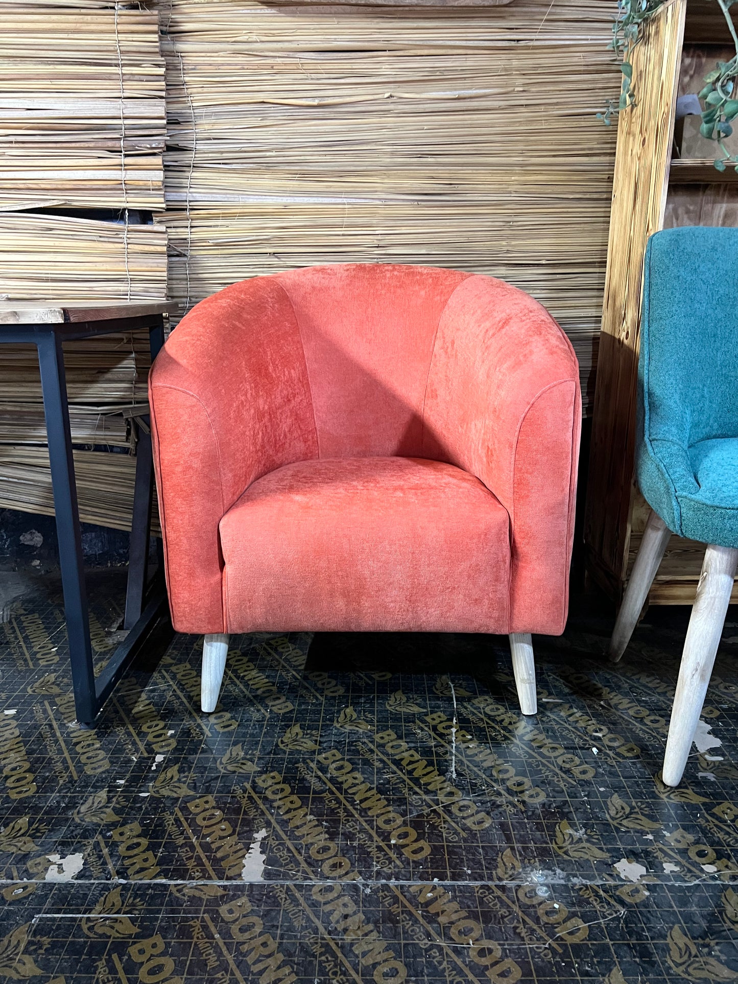 Orange accent chair