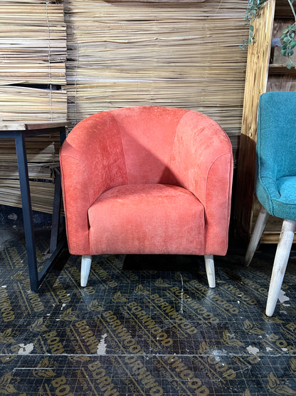 Orange accent chair