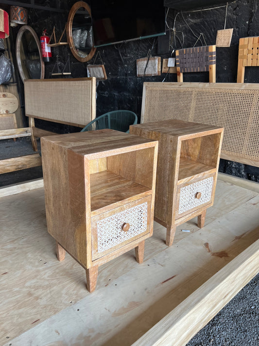 Mango wood swahili side beds