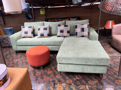Green l-shape sofa for ksh 90,000