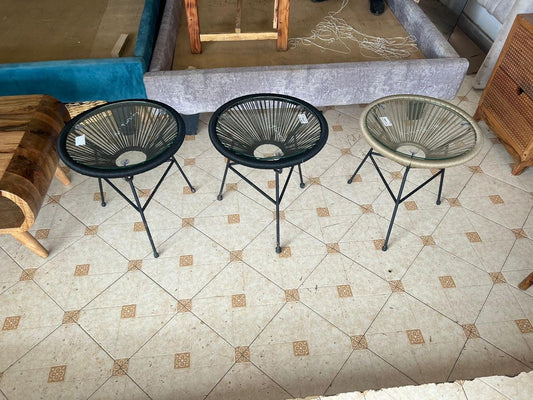 Handwoven Rope Tables