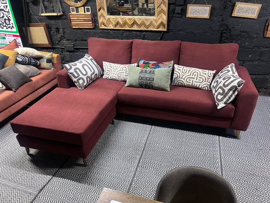 Maroon l-shape sofa for ksh 90,000