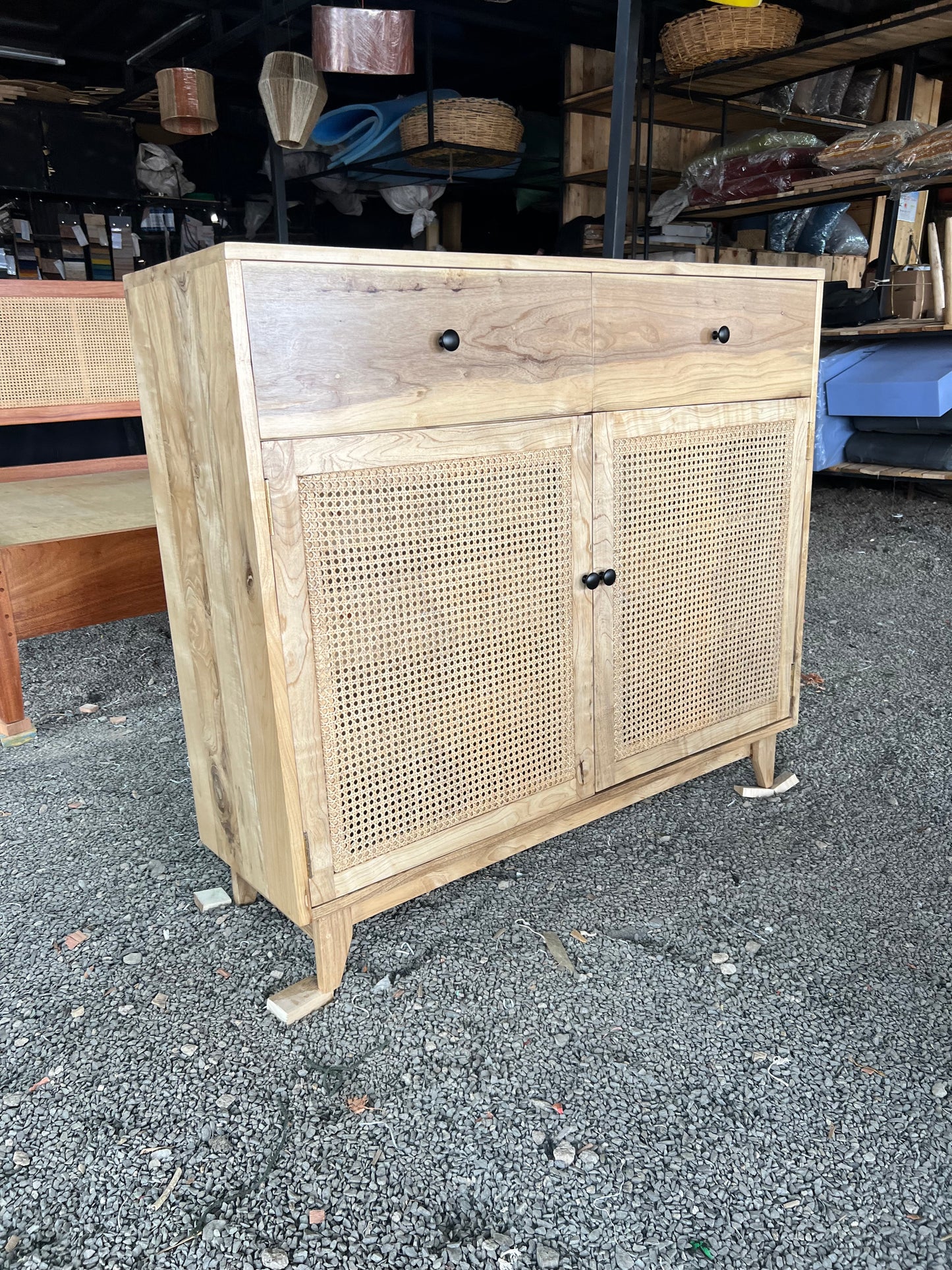 Meru oak rattan cabinet for ksh 80,000