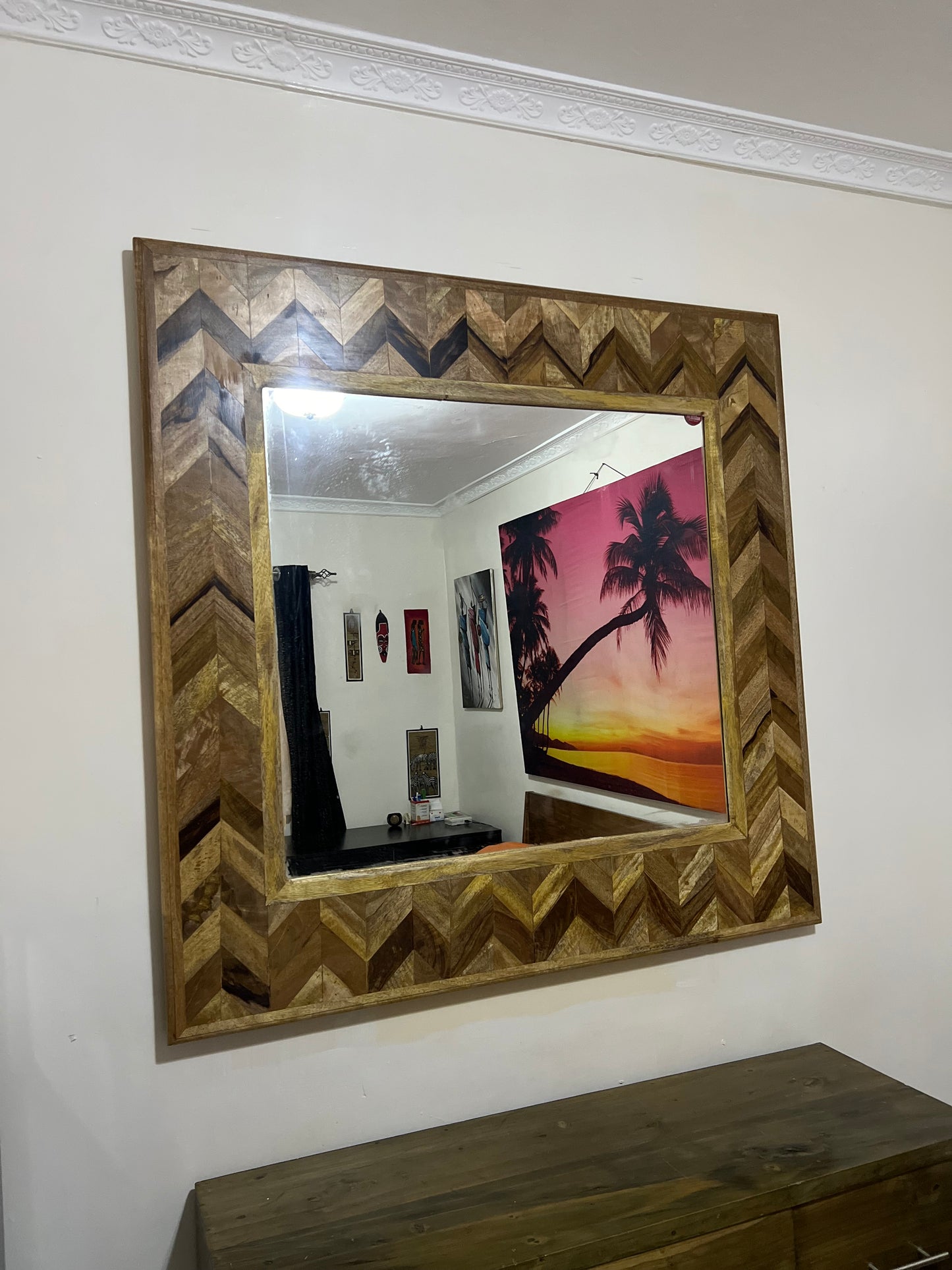 Mango wood pattern mirror for ksh 30,000