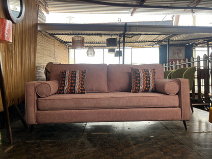 Pink 3 seater sofa