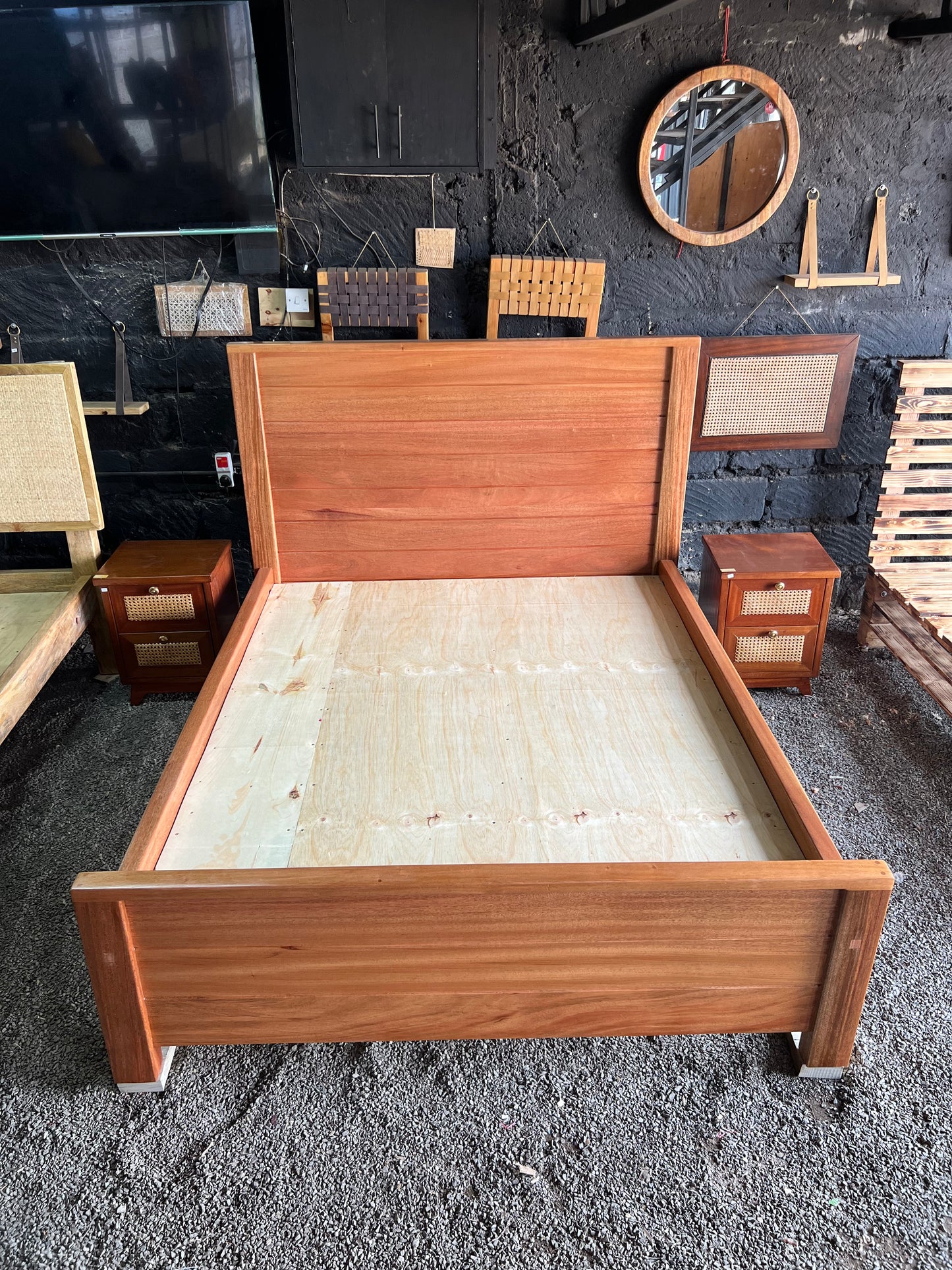 Mahogany solid wood bed