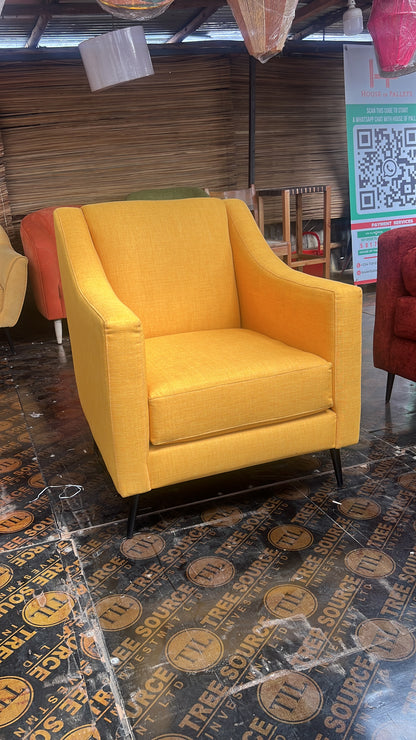 Mustard yellow accent chair