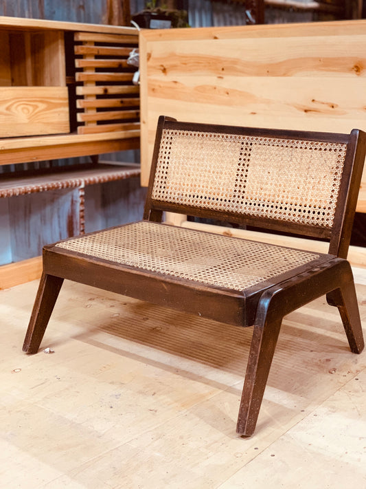 Mahogany  rattan seat