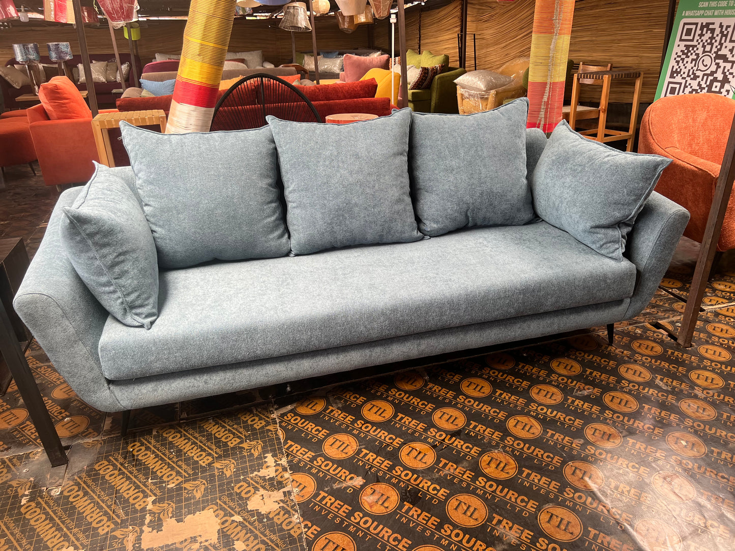 Blue 3 seater sofa available for ksh 55,000.