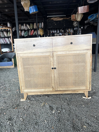 Meru oak rattan cabinet for ksh 80,000